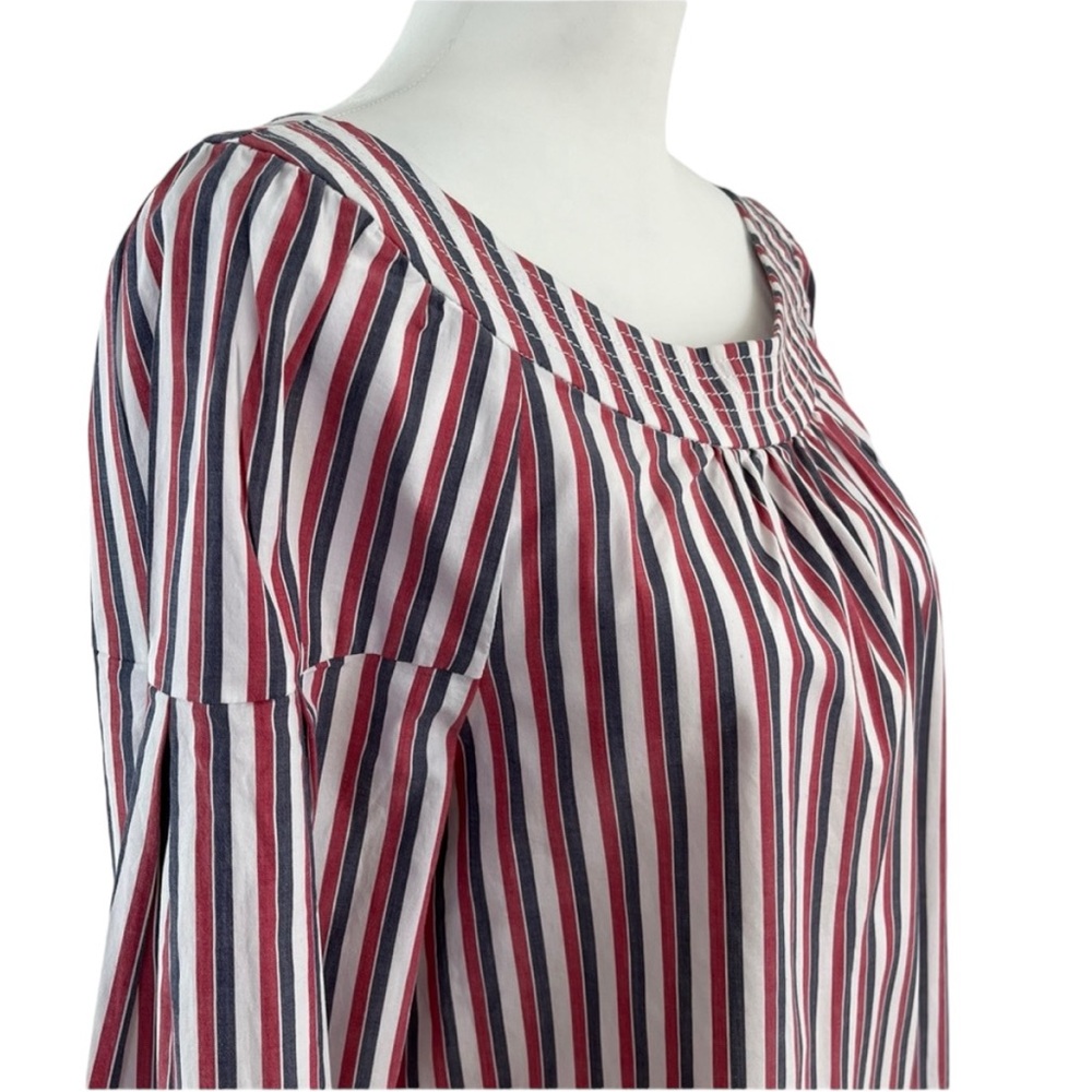 Trina Turk Red, White, and Blue Long Sleeve Top Size S - Picture 2 of 6